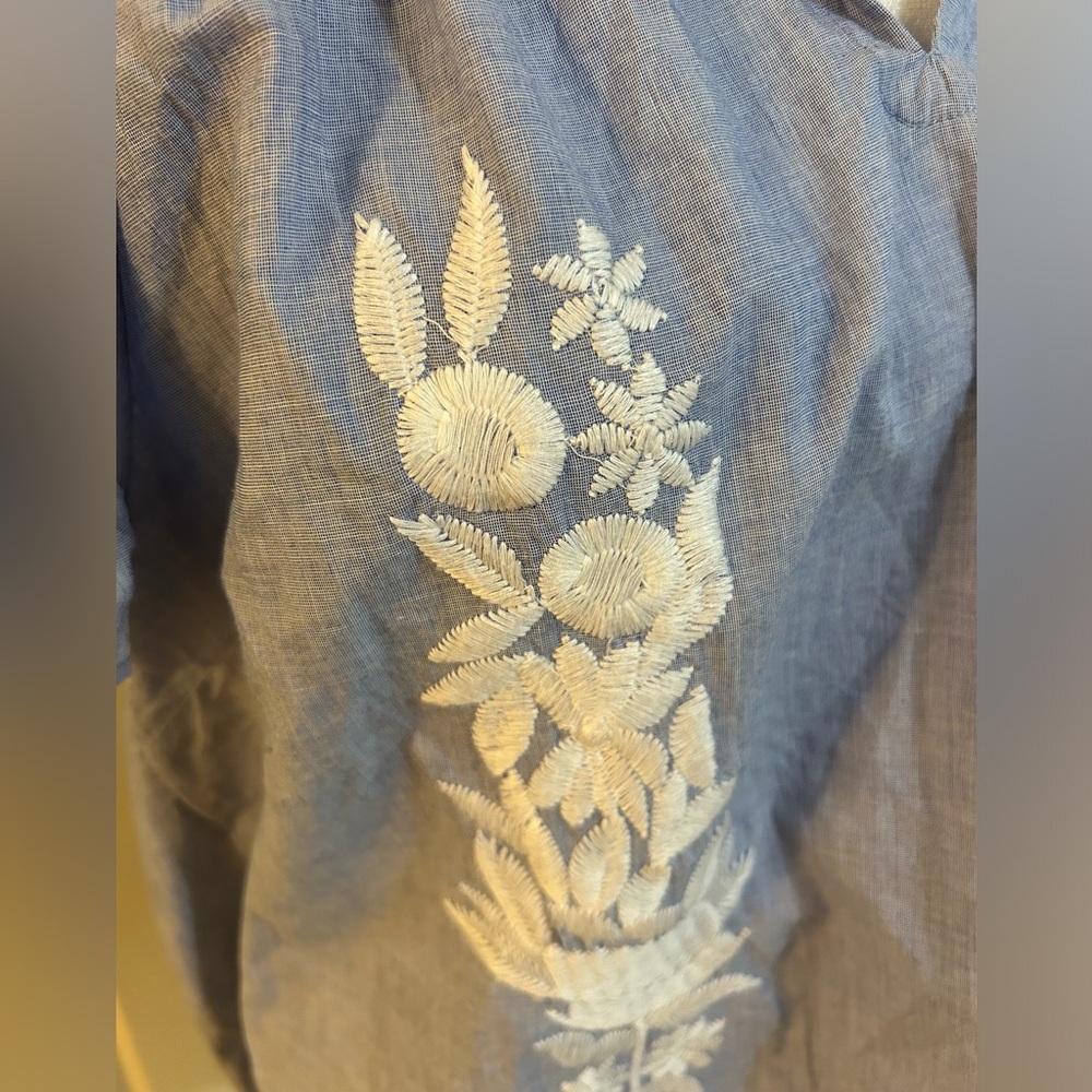 Talbots Embroidered Tunic, Large - image 2